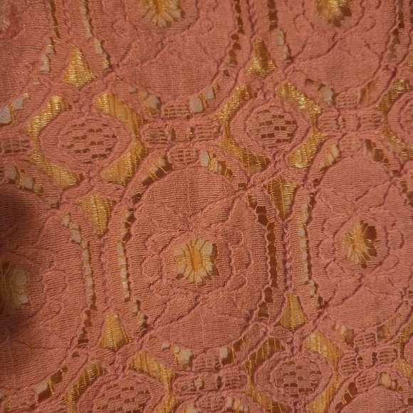 Pre-loved Gabby Skye Orange Lace Midi Dress Size 10 - Picture 6 of 10